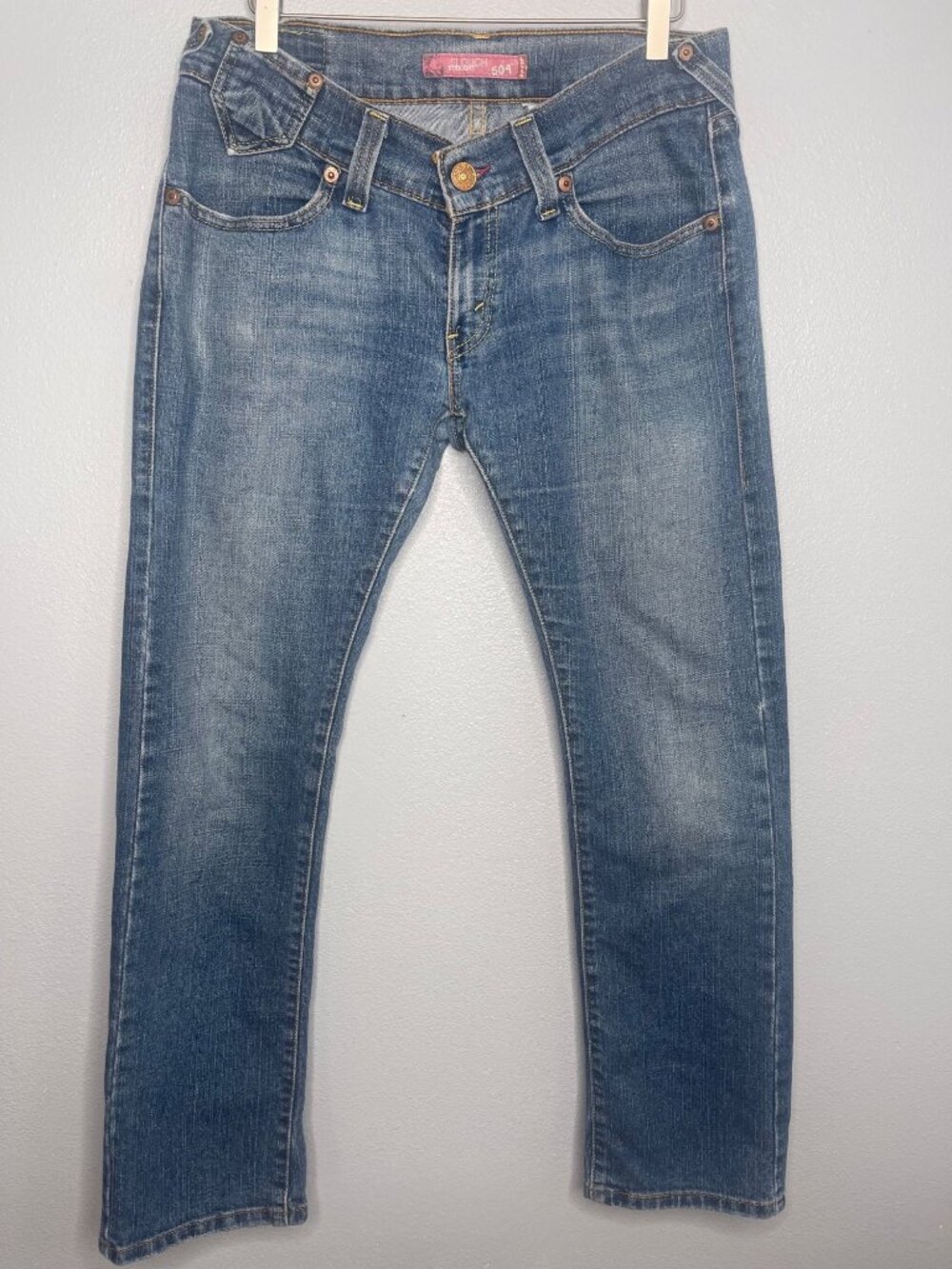 Levis 504 Slouch Straight Jeans 9S (32X29) Mid-Rise Stretch Denim Western Rodeo